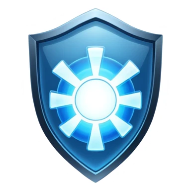 high tech space energy shield sticker