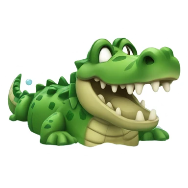 Crocodile in the lake sticker