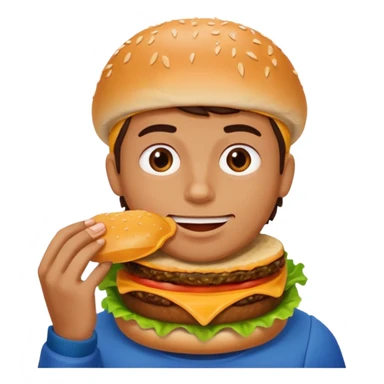 Comiendo una hamburguesa sticker