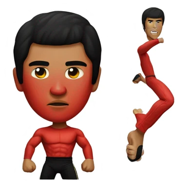 bruce lee in red  sticker