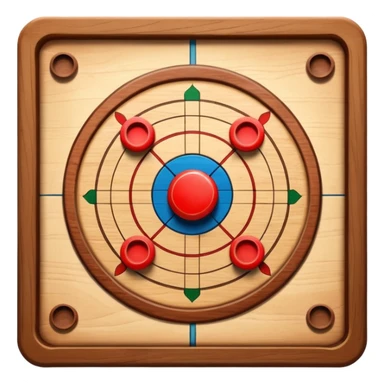 Please create carrom board game emoji in square format sticker