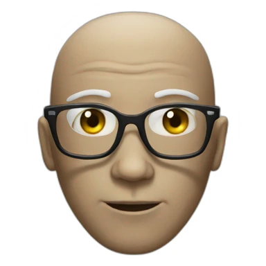 allien with glasses sticker