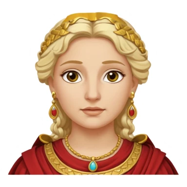 Ancient Roman woman with earrings and blonde hair sticker