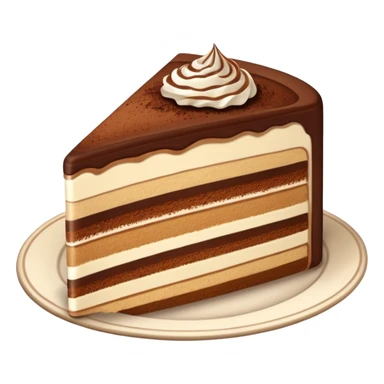 Tiramisu cake slice sticker