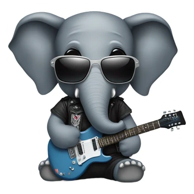 Elephant heavy metal sticker