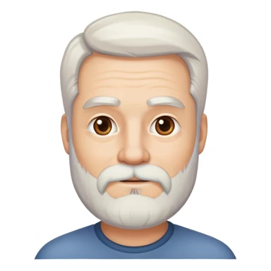50+ year old man with whitish hair and beard sticker