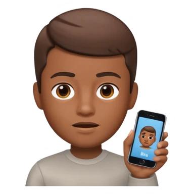 Make me a boy memoji with braun skin color Make me a boy memoji with braun skin color sticker