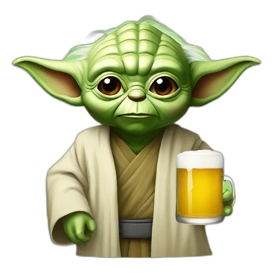 yoda-drink-beer sticker