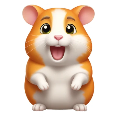 squeak the cute orange hamster heartbeat talking tom sticker