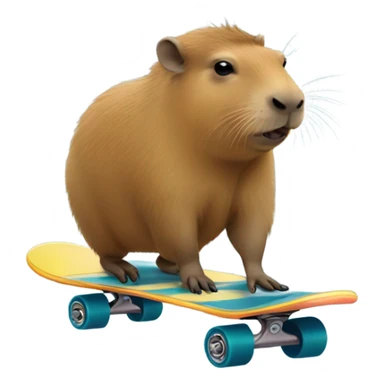 capybara on a skateboard sticker