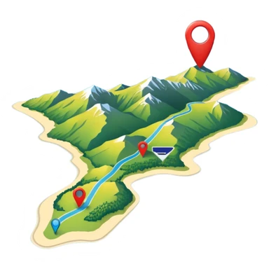 gps pin locaters on a wider range of map - buller nz sticker