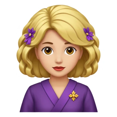 mujer con el pelo recogido para ceremonia sticker