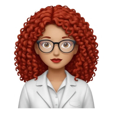 rizada peli roja , trigueña , con lentes y ropa blanca pelo largo  sticker