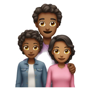 Mom dad and two daughters  sticker