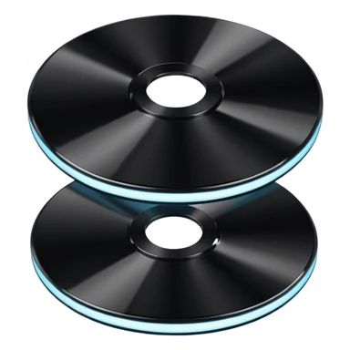 two black computer disk sticker