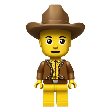 Cowboy yellow lego man sticker