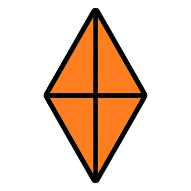 orange The Sims diamond (Plumbob) icon with color outline sticker