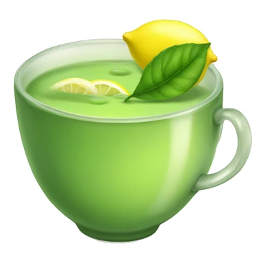Green tea with lemon  sticker