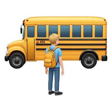 Standing in a queue at the school bus🚍 sticker