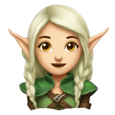 rogue female elf fantasy sticker