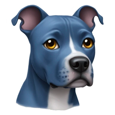 Sad blue staffy sticker