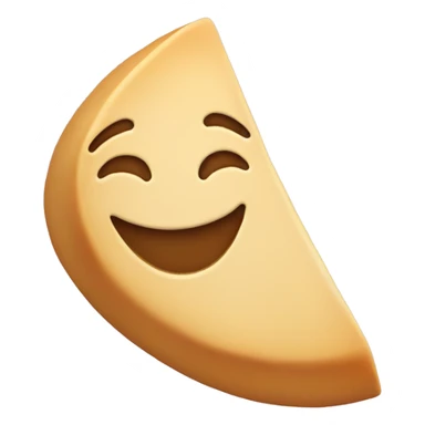 Smiling fortune cookie sticker