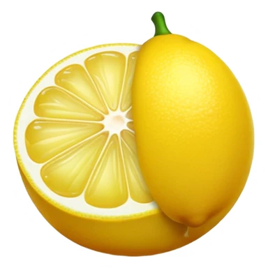 bright yellow lemon fruit (limone) sticker