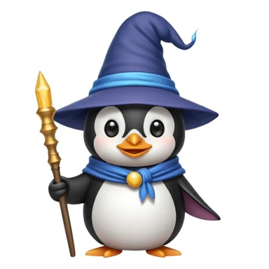 penguin wizard emoji sticker