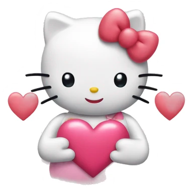 hellokitty with heart sticker