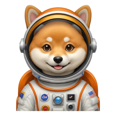 shiba dog astronaut sticker
