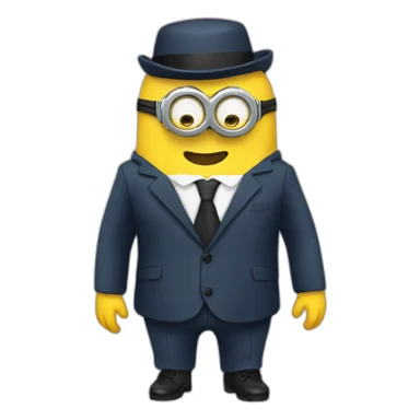 minion in a suit sticker