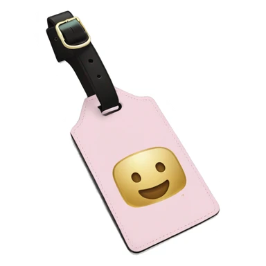 Light pink and gold luggage tag sticker