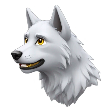 Loup avec un haut de forme  sticker