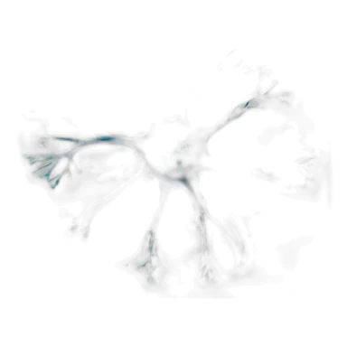 Neuron with axon, cell body, and dendrites sticker