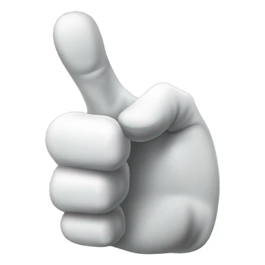 Five finger Thumbs up with white glove on  sticker
