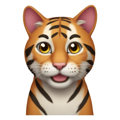 A tiger colored cat sticker
