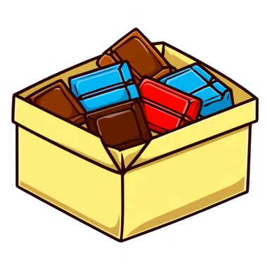 box of chocolates sticker