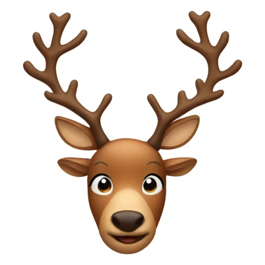 reindeer with antlers  sticker