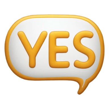 A text message saying yes sticker