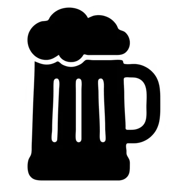 solid filled beer mug icon sticker