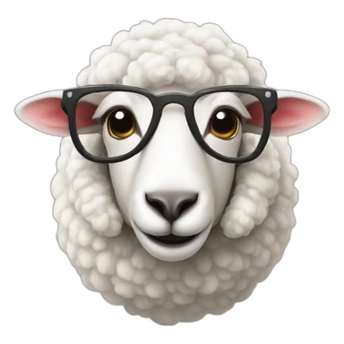 sheep with glasses in UFO sticker