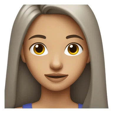 Brunette long hair girl in gym clothes sticker