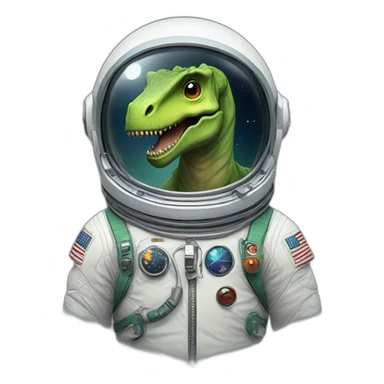 Dinosaur astronaut sticker