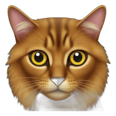somali cat with evil eyes sticker