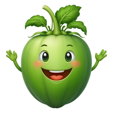 vegetable smiling sticker