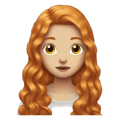 Aesthetic Ginger girl straight thick hair drinking sticker