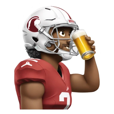 Jalen hurts drinking a beer sticker