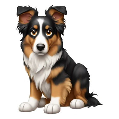 Australian Shepard with chief name plate sticker