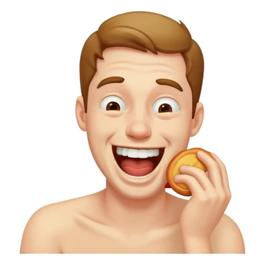 Guy choking him self laughing  sticker