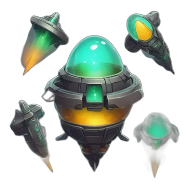 satellite scifi roguelike rpg style inspired by slay the spire digital art sticker